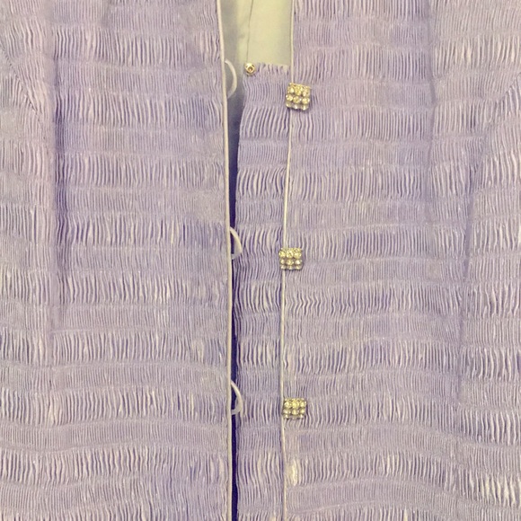 Women’s plus size 2 piece full length skirt suit lavender with crystal buttons. - Picture 5 of 5